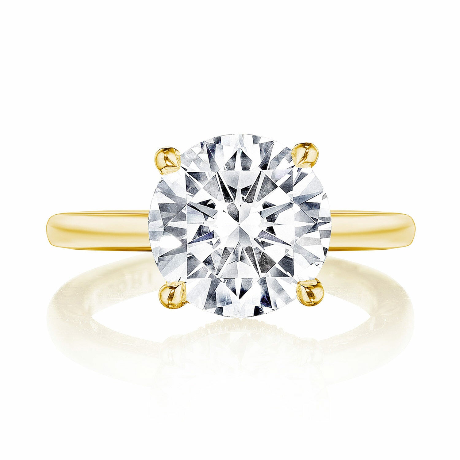 18KY Tacori Dantela Round Solitaire Engagement Ring