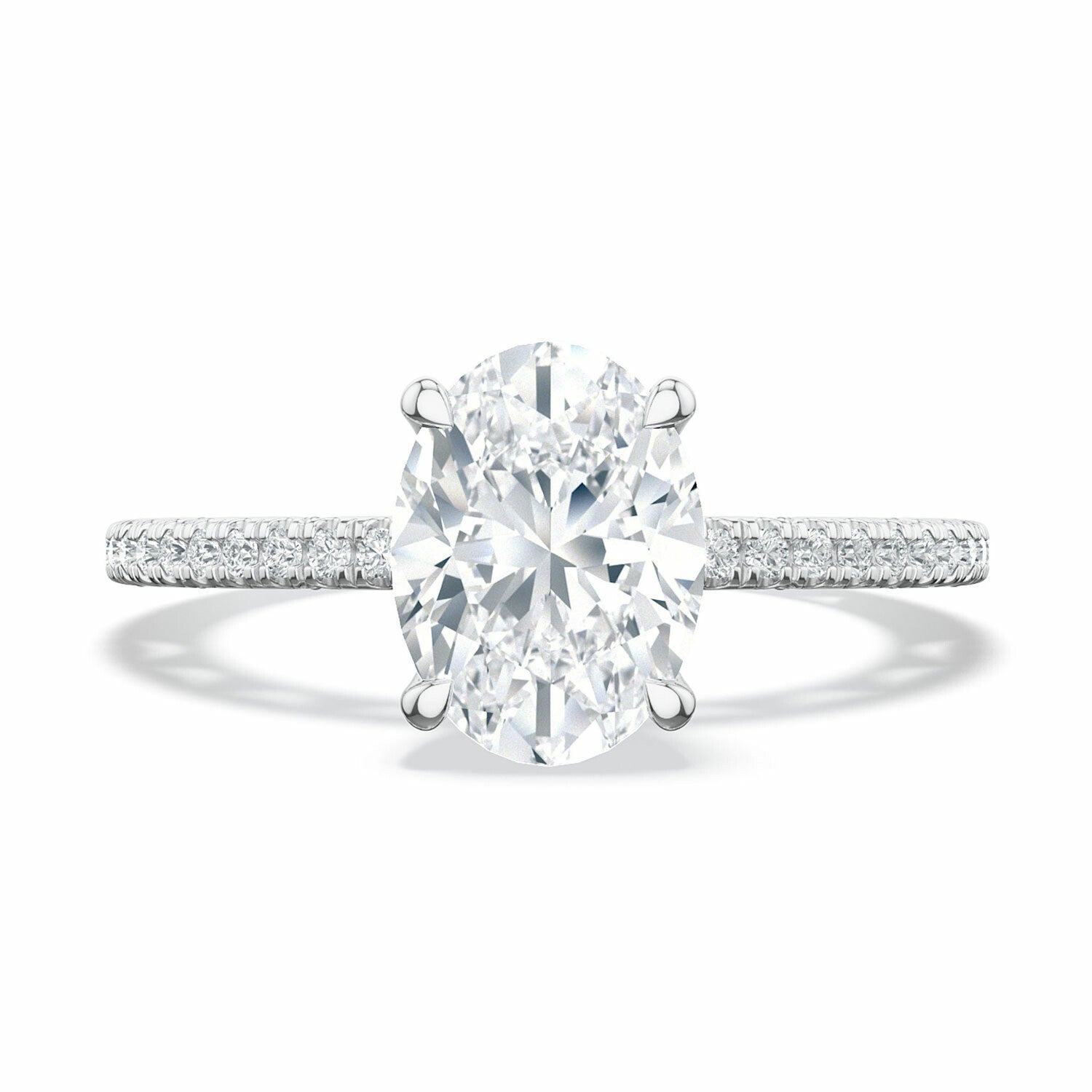 18KW Tacori Lunetta Crescent Oval Solitaire Engagement Ring