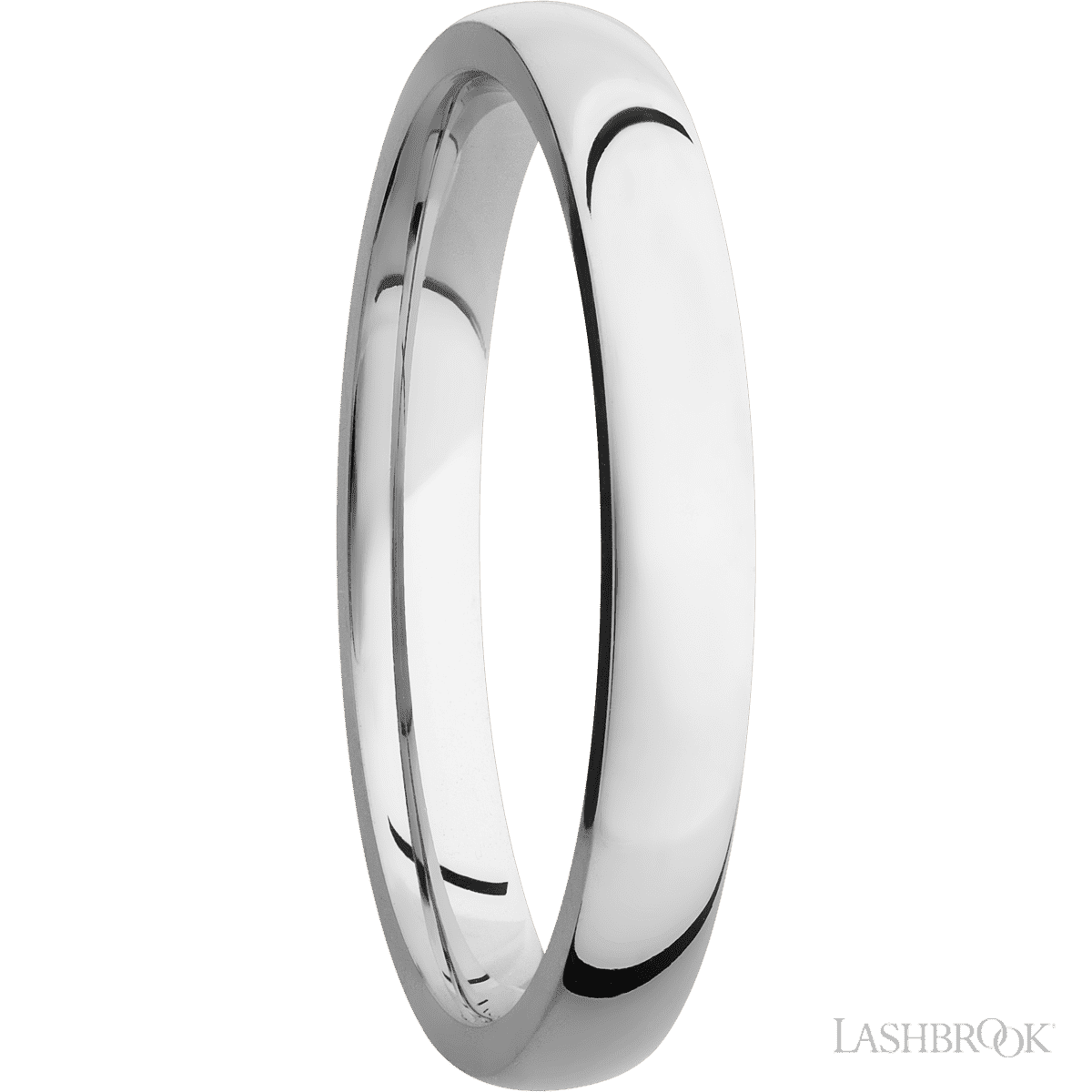 Lashbrook Platinum 3mm Domed High Polish Wedding Band