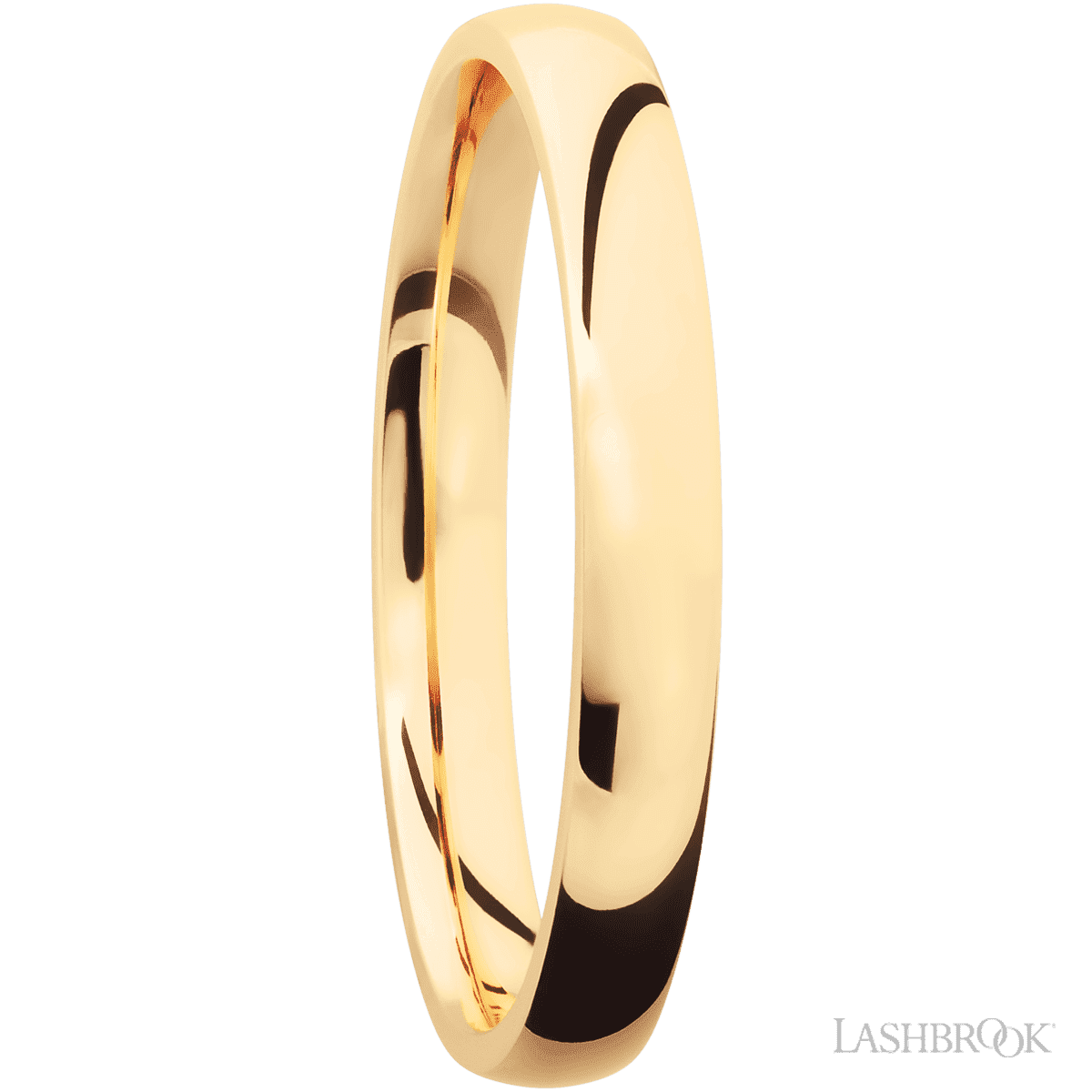 Lashbrook 14KY 3mm Domed High Polish Wedding Band
