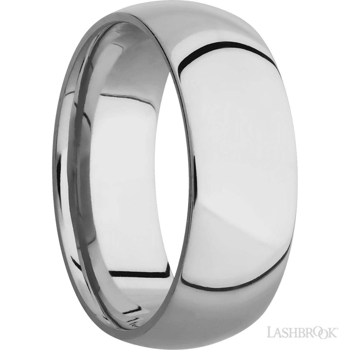 Lashbrook 14KW 8mm Domed High Polish Wedding Band