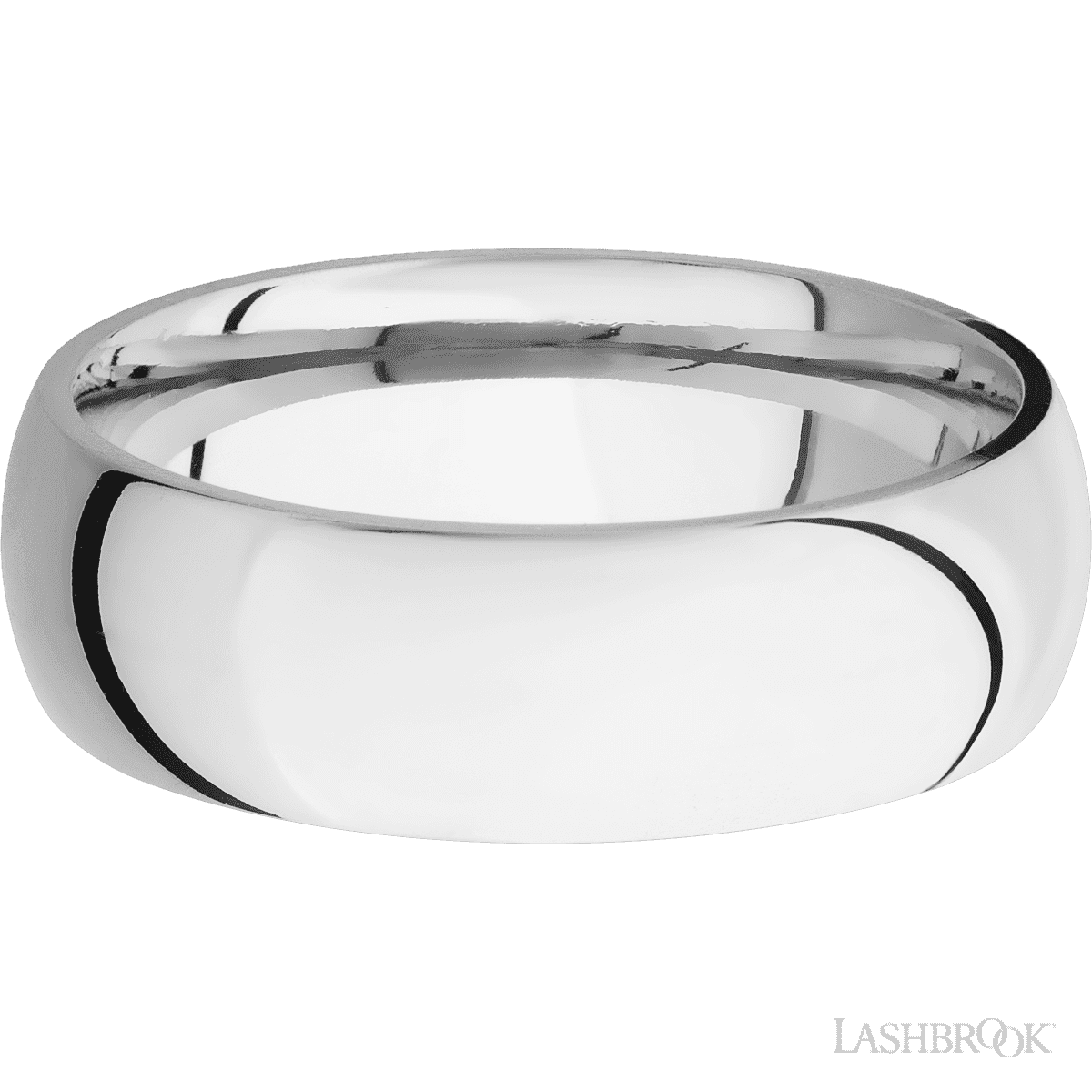 Lashbrook Cobalt Chrome 7mm High Polished Domed Wedding Band