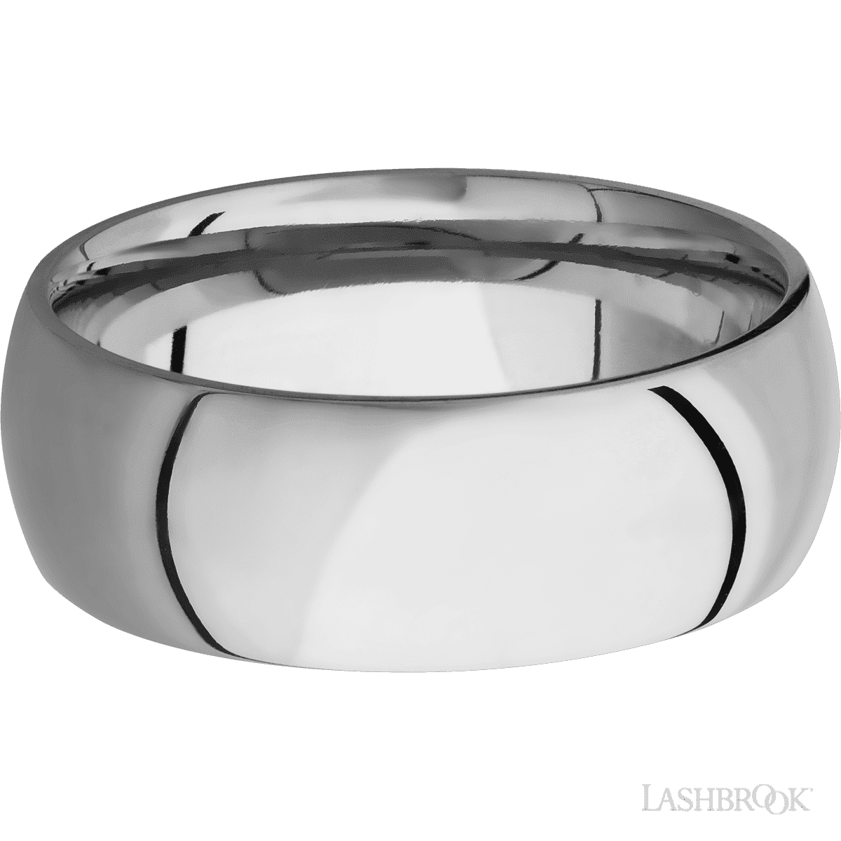Lashbrook 14KW 8mm Domed High Polish Wedding Band