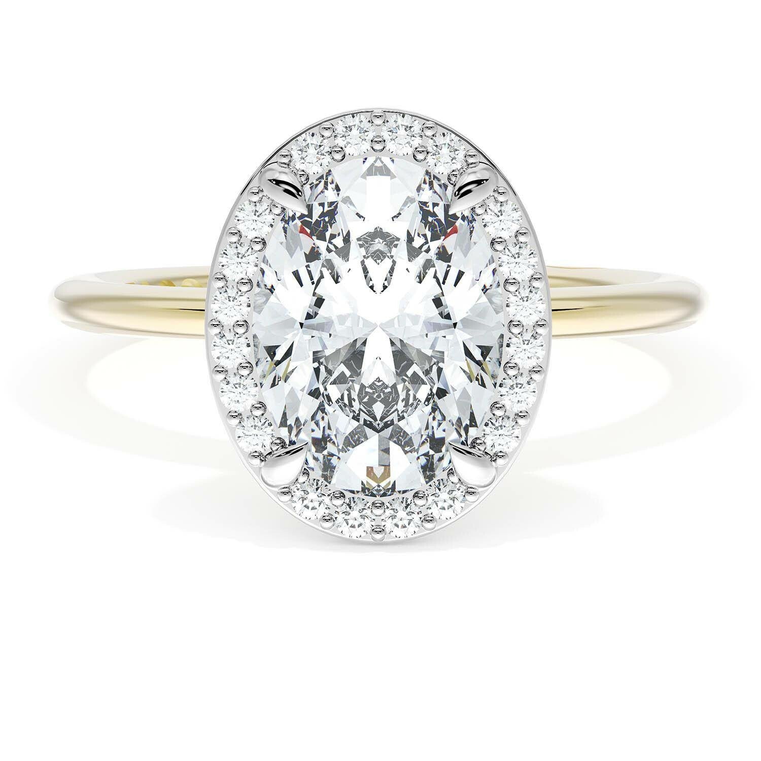 18KY/W Tacori Oval Bloom Engagement Ring
