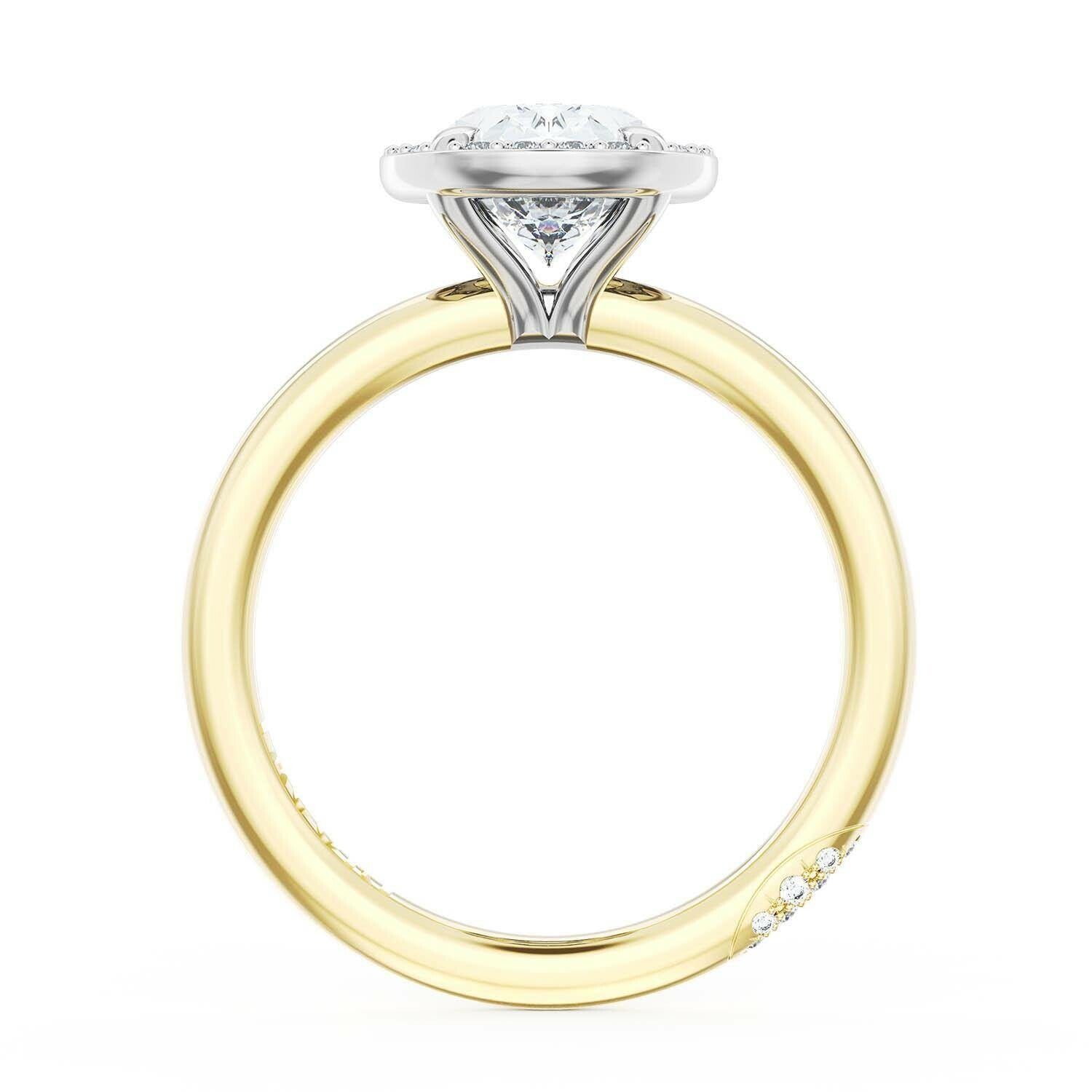 18KY/W Tacori Oval Bloom Engagement Ring