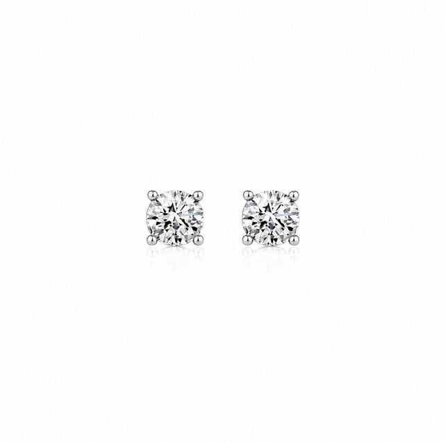 1.50ctw 14KW Four Prong Natural Diamond Stud Earrings