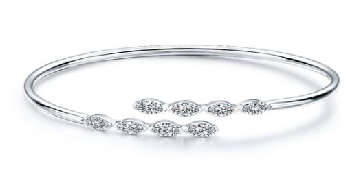 18KY Aerial Marquise Flexi Bangle