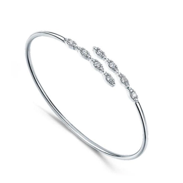 18KW Aerial Marquise Flexi Bangle
