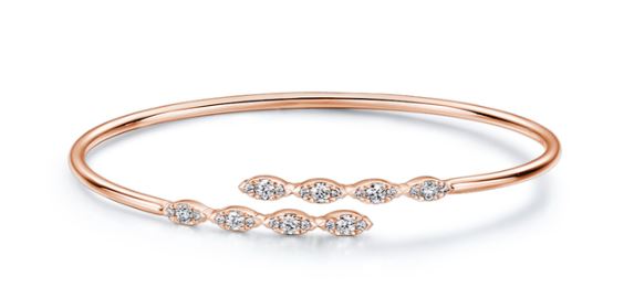 18KW Aerial Marquise Flexi Bangle