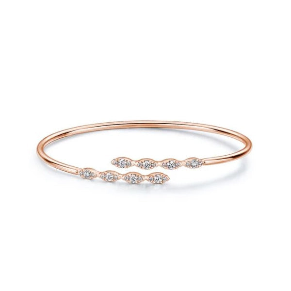 18KW Aerial Marquise Flexi Bangle