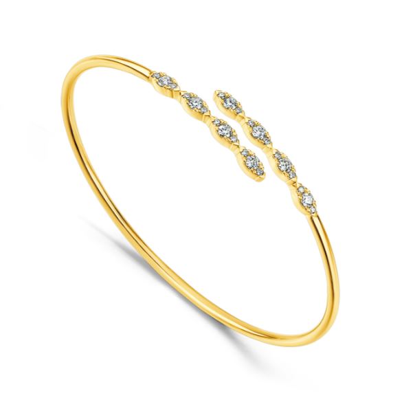18KY Aerial Marquise Flexi Bangle