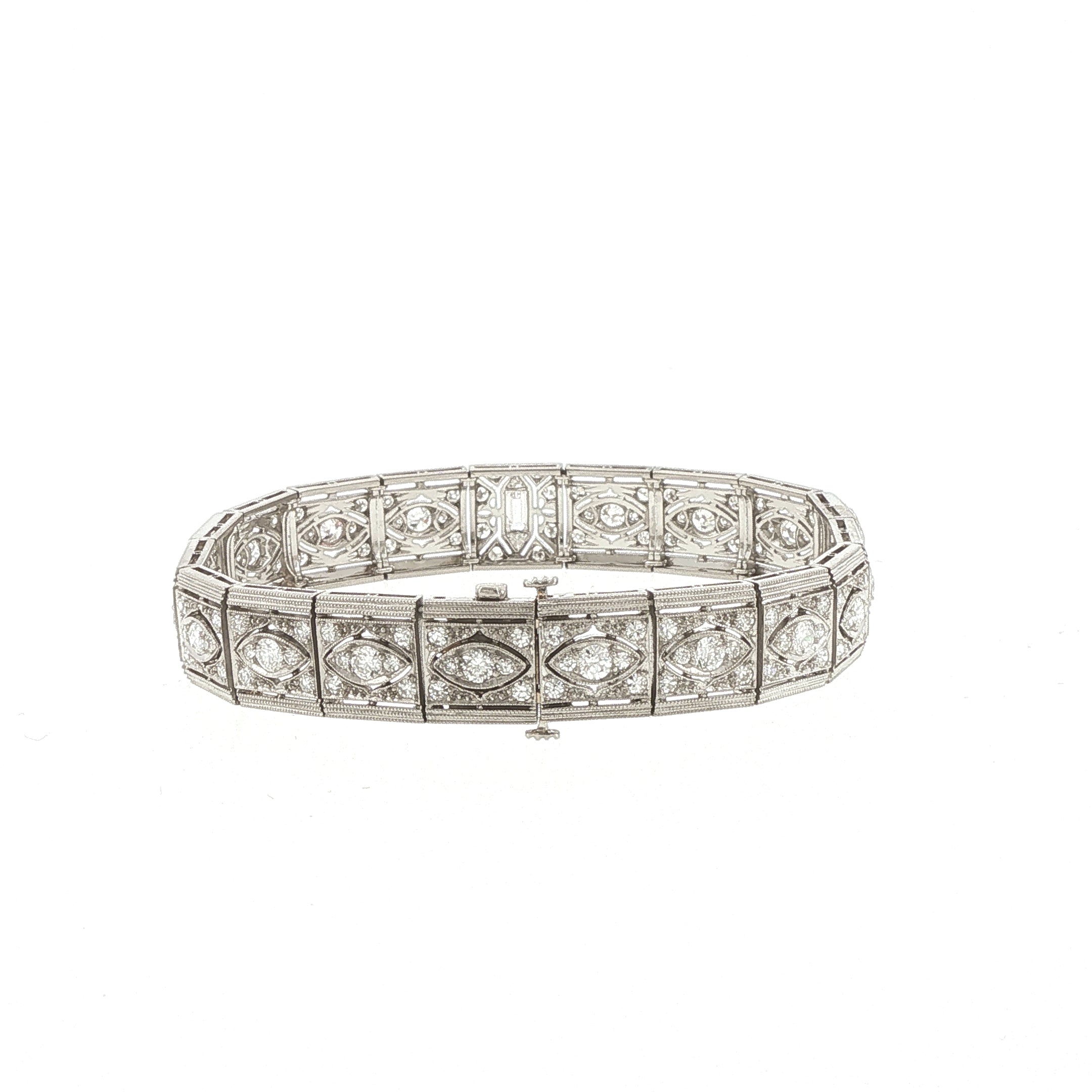Antique Art Deco Diamond Bracelet in Platinum