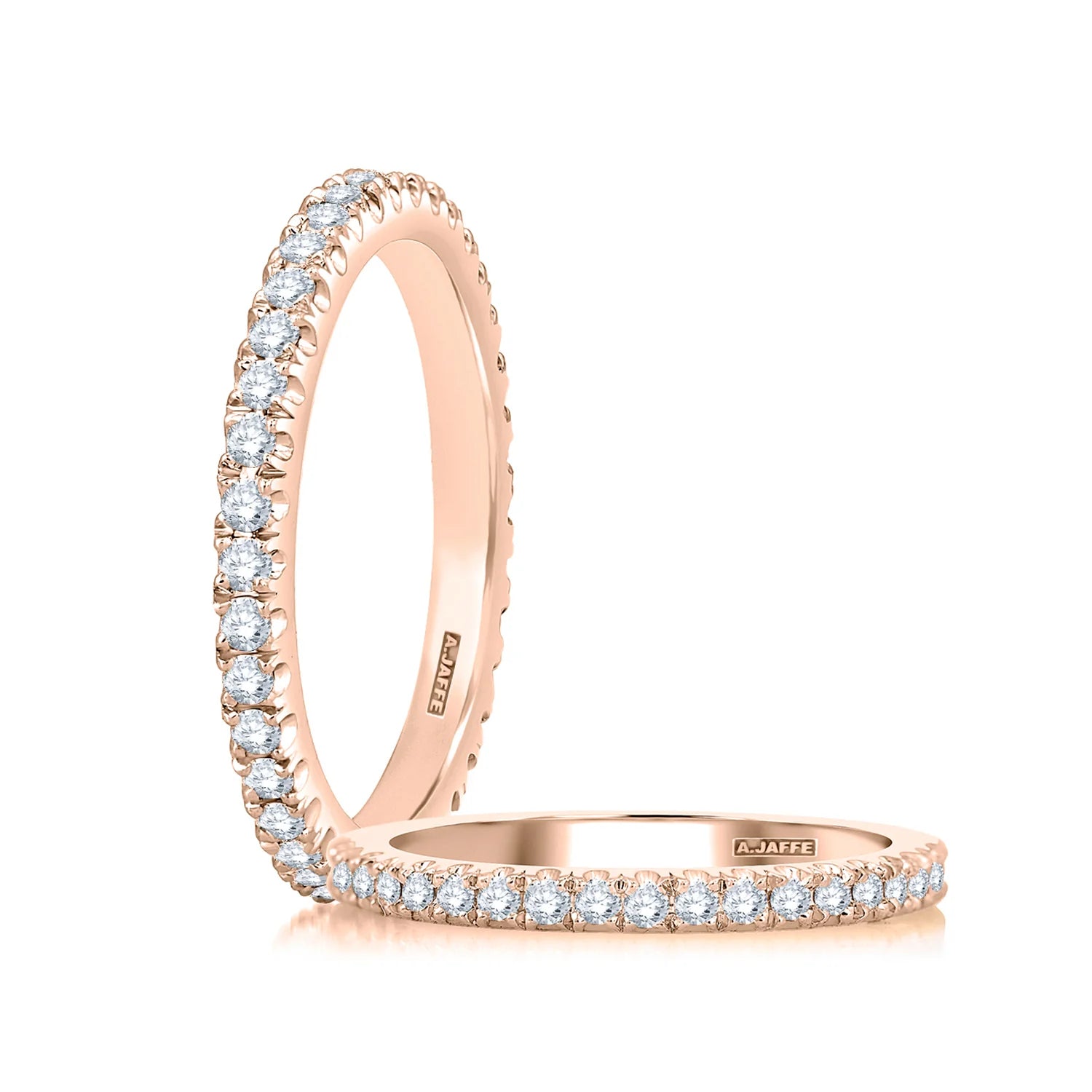18KR A. Jaffe Round Brilliant Diamond Eternity Wedding Band