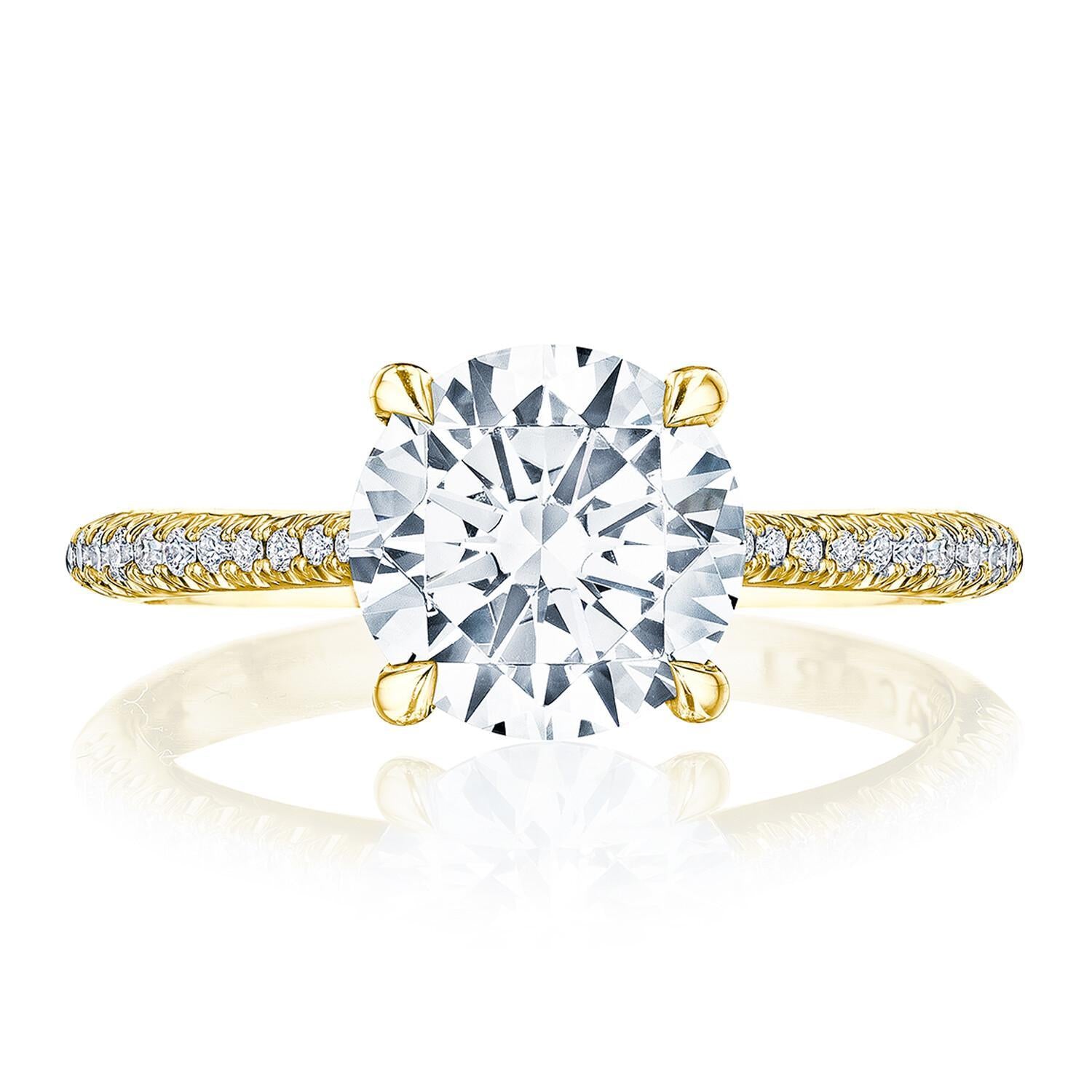 18KY Tacori Founder's Collection Round Solitaire Engagement Ring