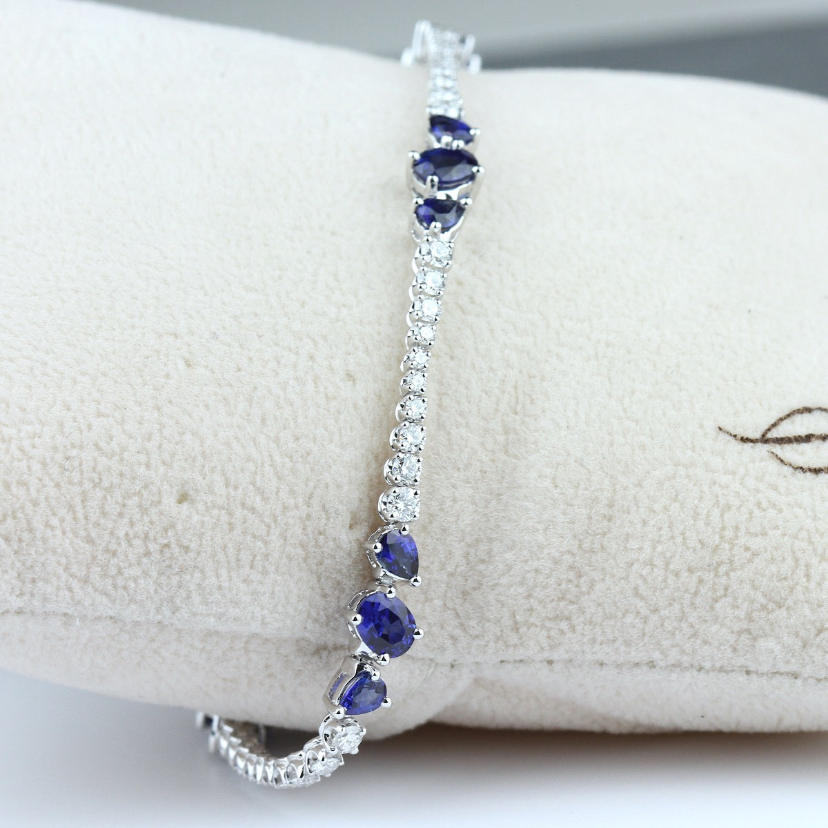 18KW Parade Sapphire and Diamond Mixed Shape Bracelet