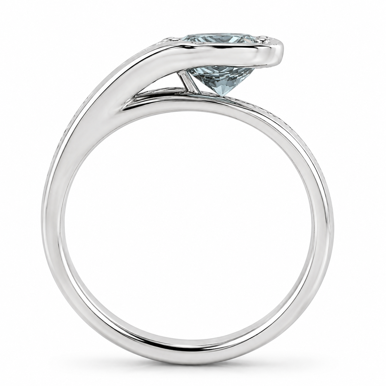 18KW Williams Signature Montana Sapphire Abstract Ring
