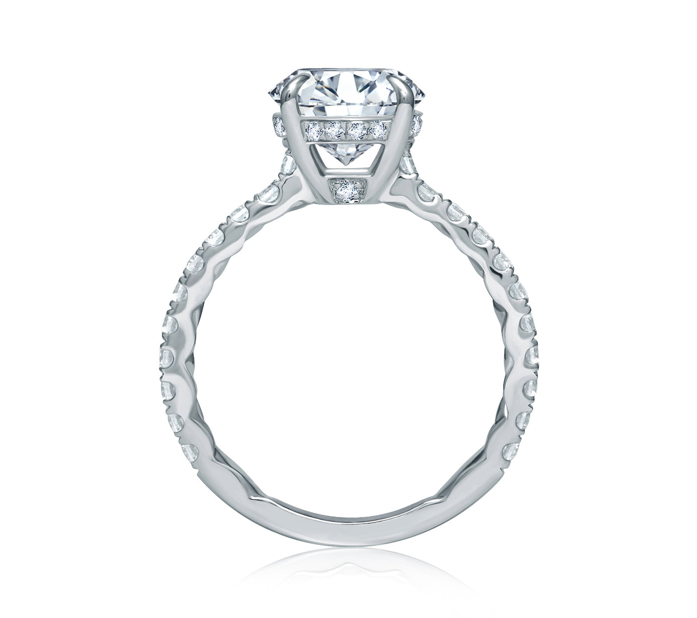 18K WHITE GOLD DIAMOND ENGAGEMENT RING