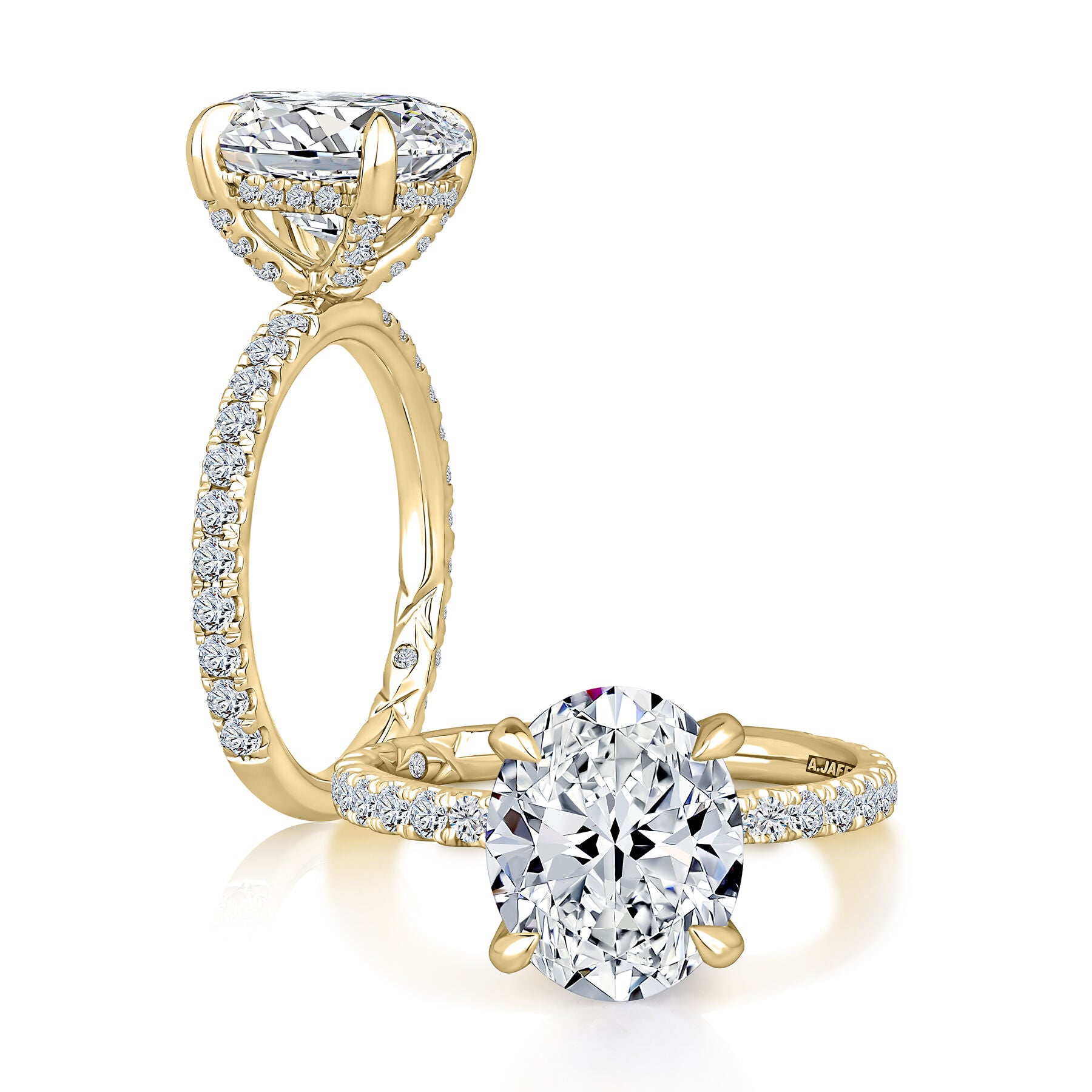 14K YELLOW GOLD DIAMOND ENGAGEMENT RING