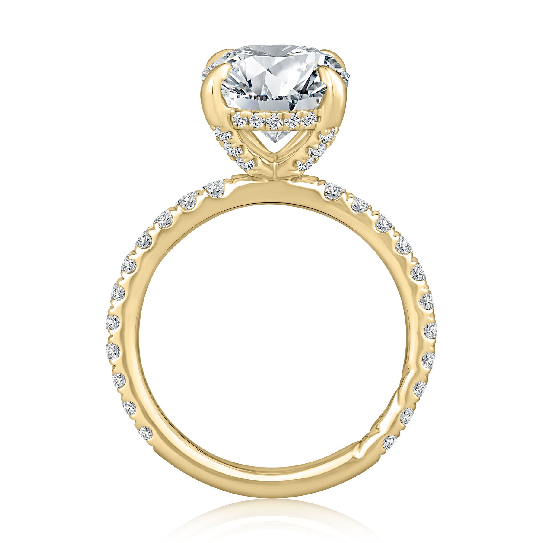 14K YELLOW GOLD DIAMOND ENGAGEMENT RING