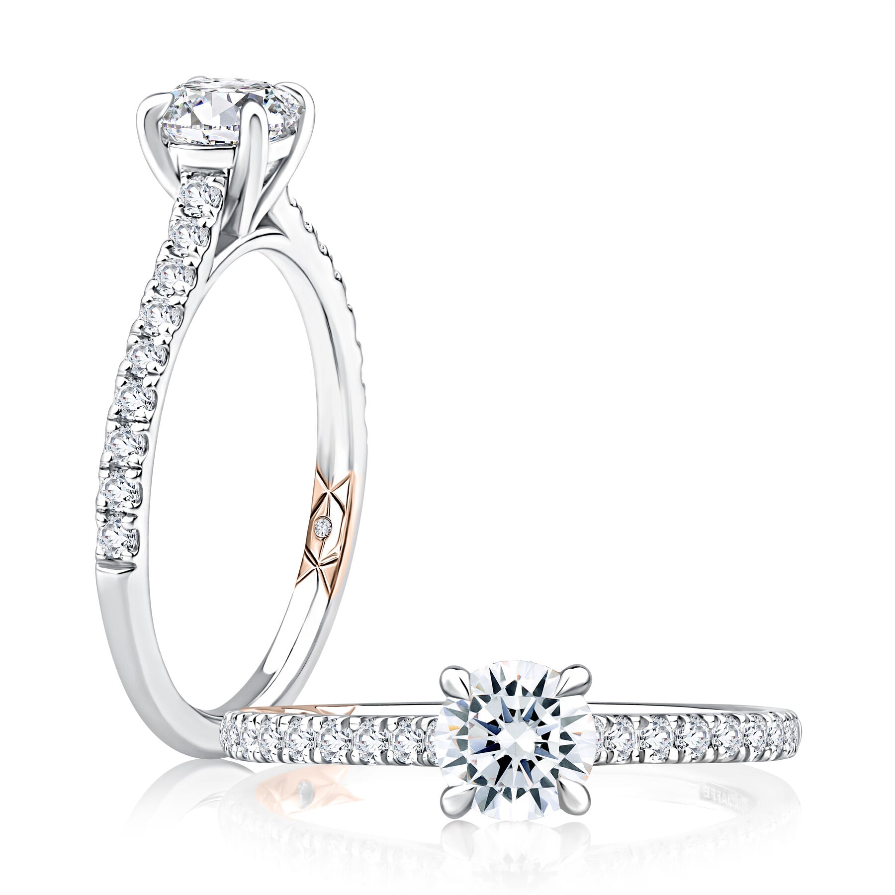 14K WHITE GOLD DIAMOND ENGAGEMENT RING