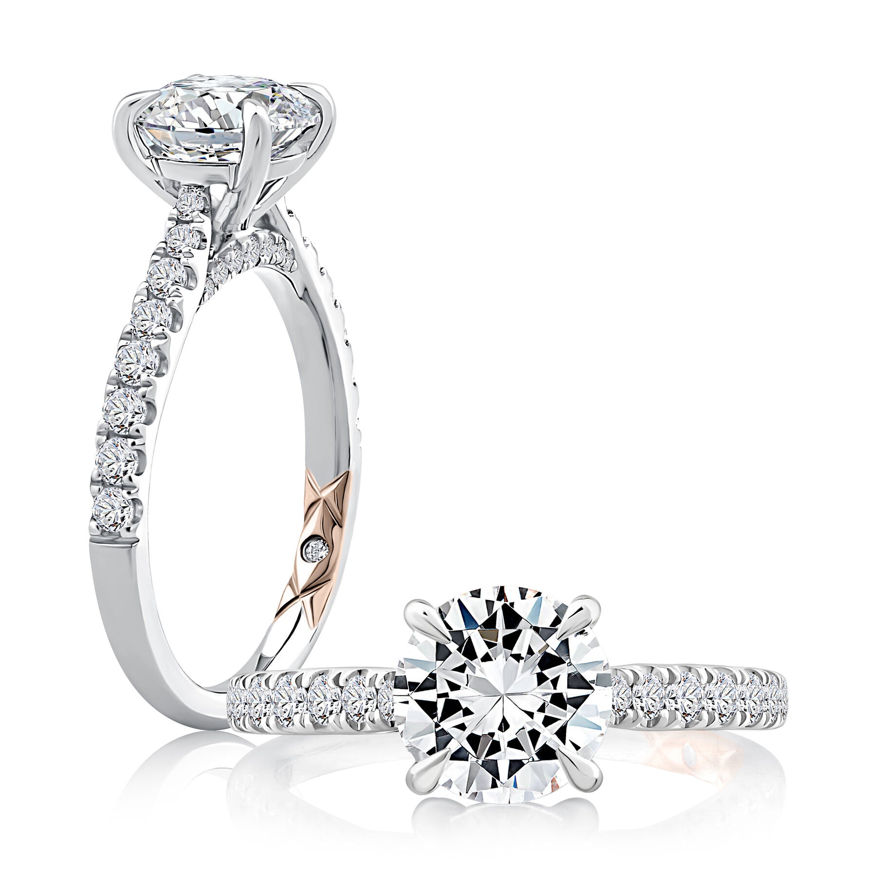 14K WHITE GOLD DIAMOND ENGAGEMENT RING