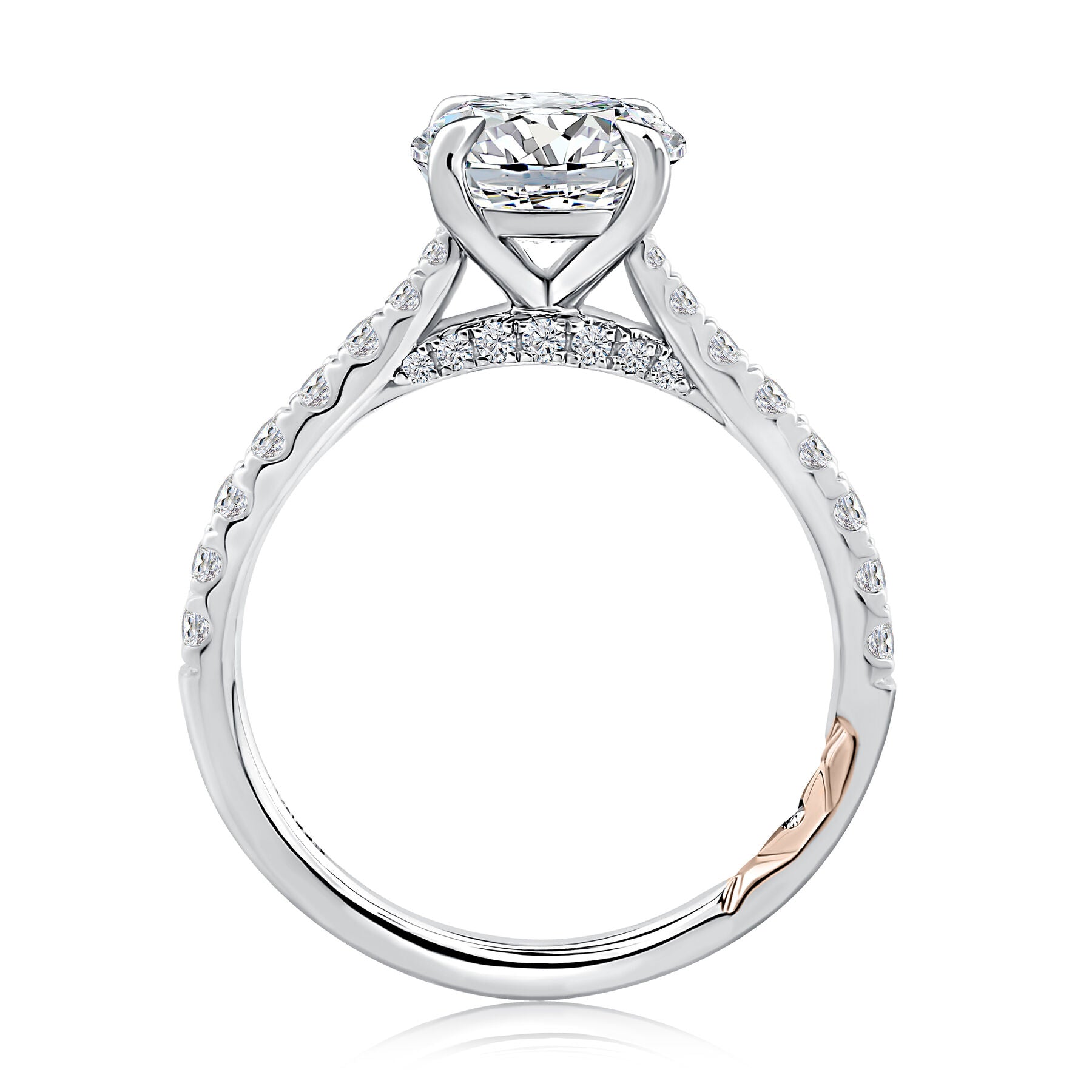 14K WHITE GOLD DIAMOND ENGAGEMENT RING