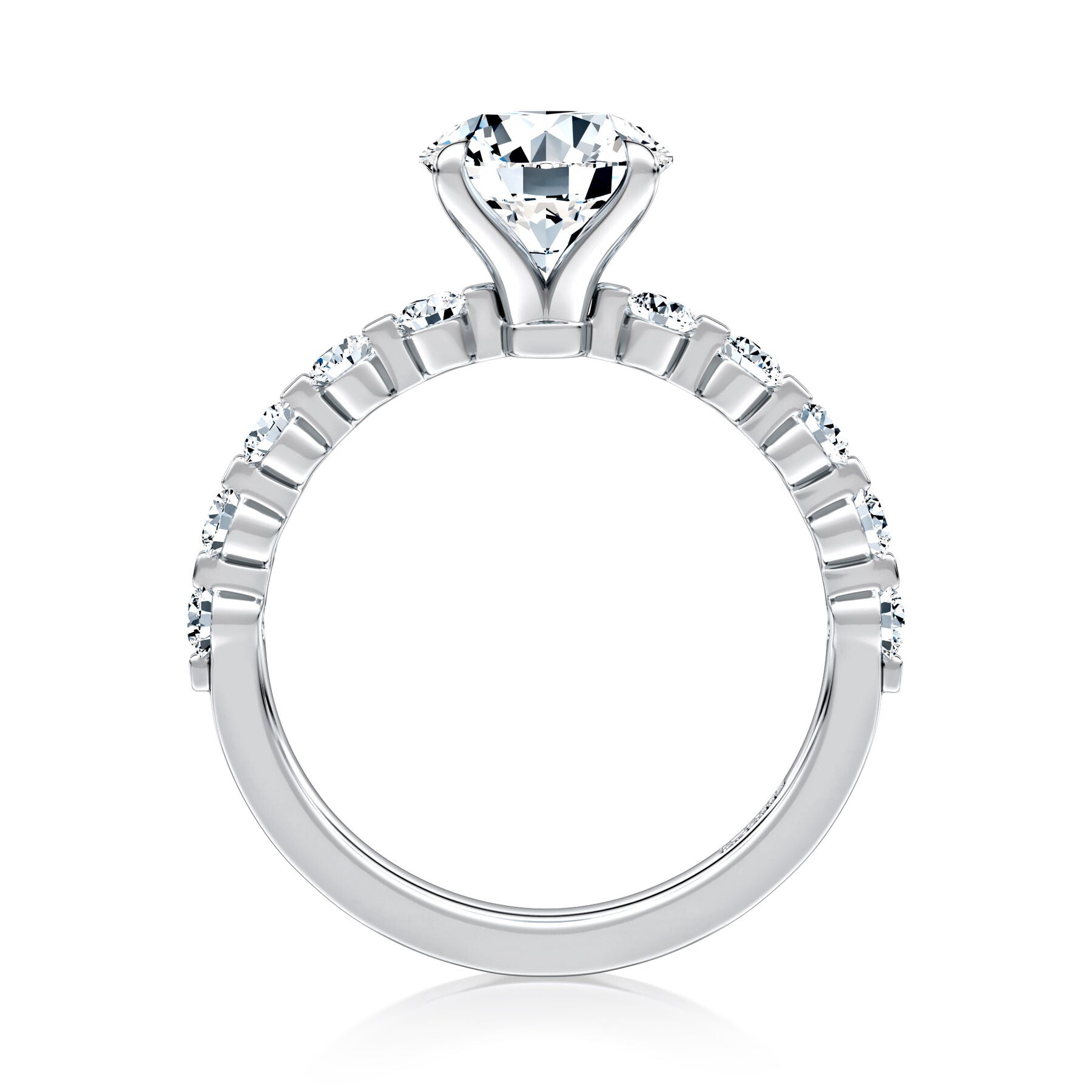 14K WHITE GOLD DIAMOND ENGAGEMENT RING