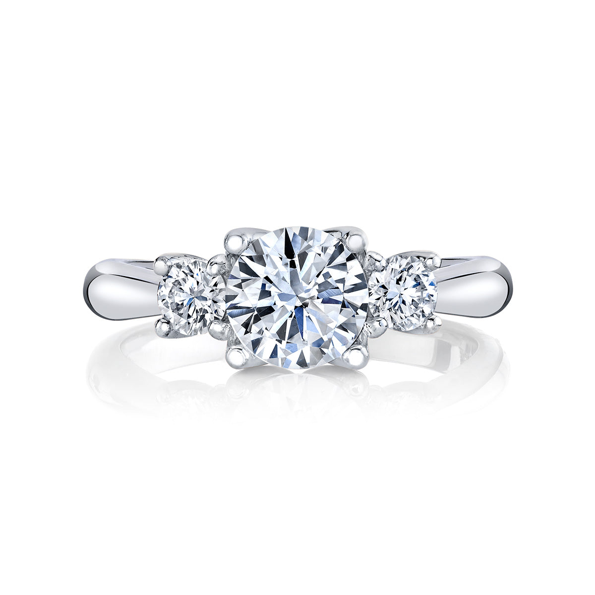 18KW Parade Three Stone Semi-Mount Engagement Ring