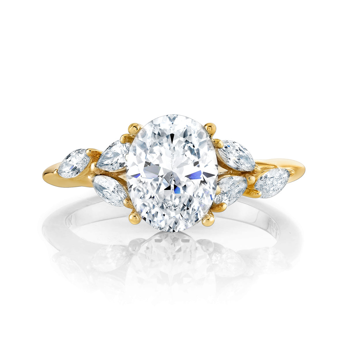 18KY Parade Hemera Oval Semi-Mount Engagement Ring
