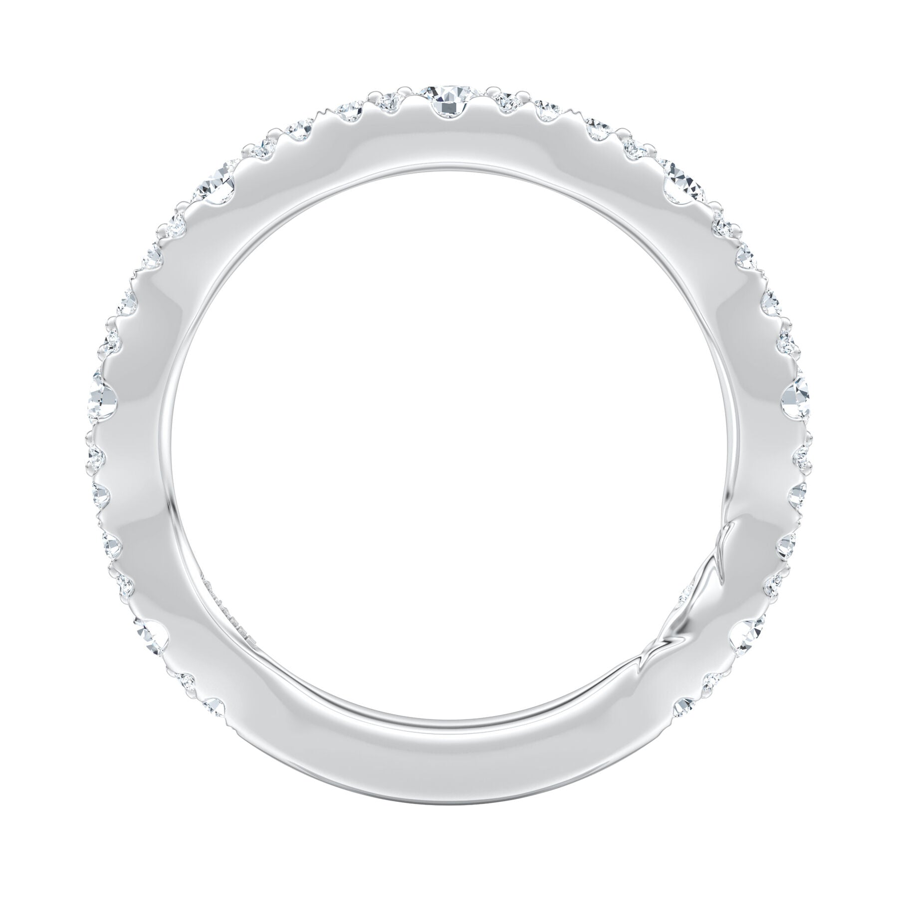 14KW A. Jaffe Scalloped Diamond Wedding Band