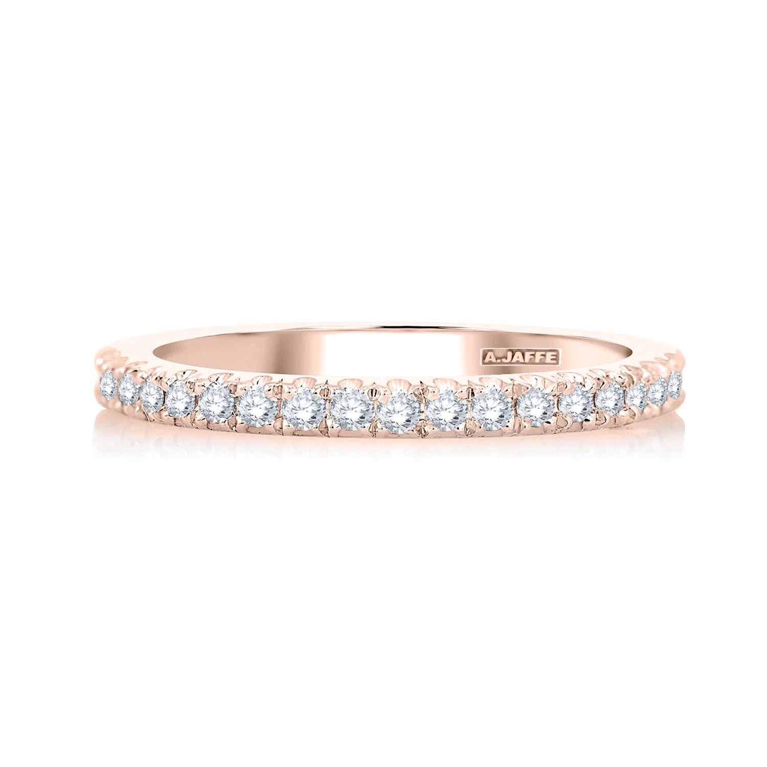 18KR A. Jaffe Round Brilliant Diamond Eternity Wedding Band