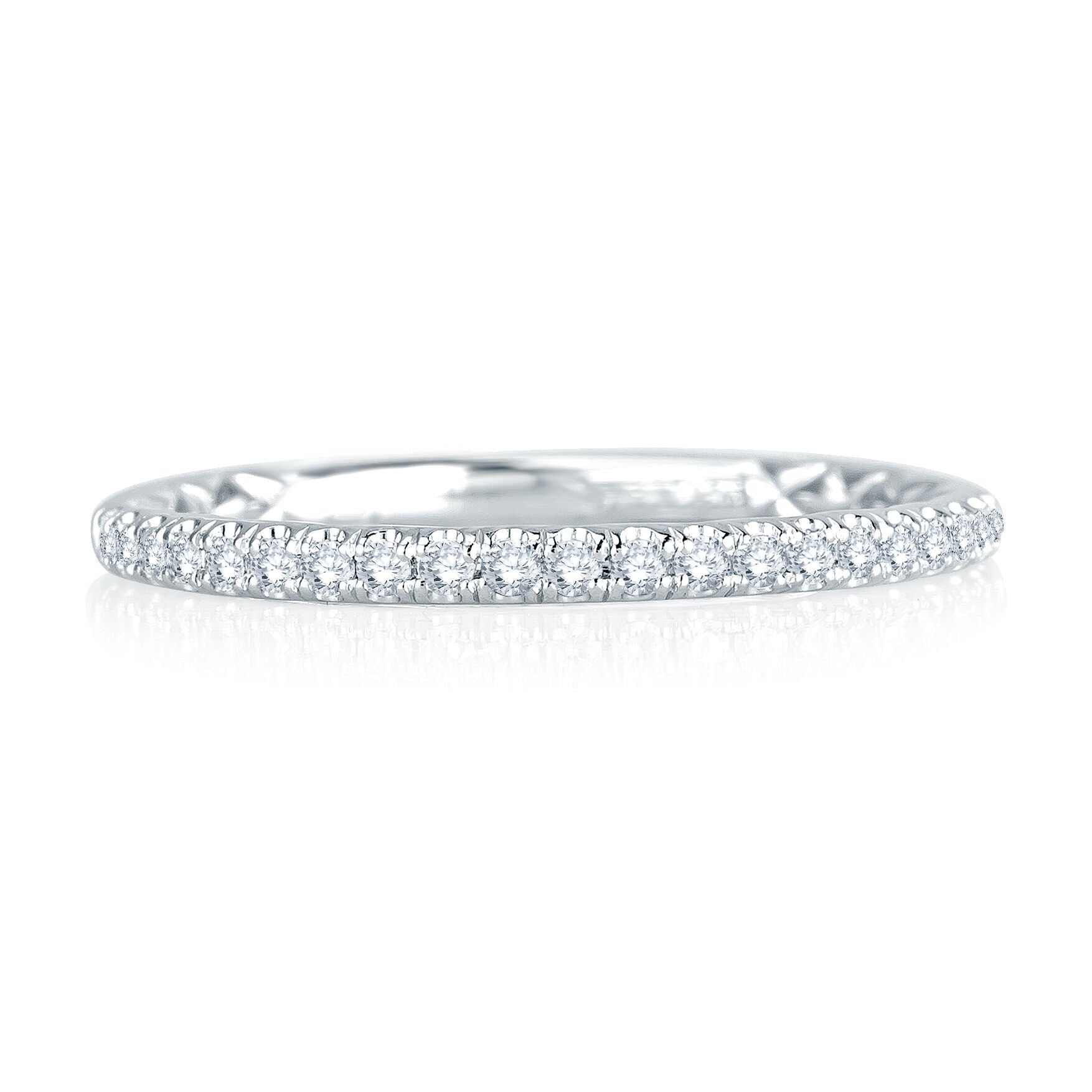 18KW A. Jaffe Pave Set Diamond Wedding Band