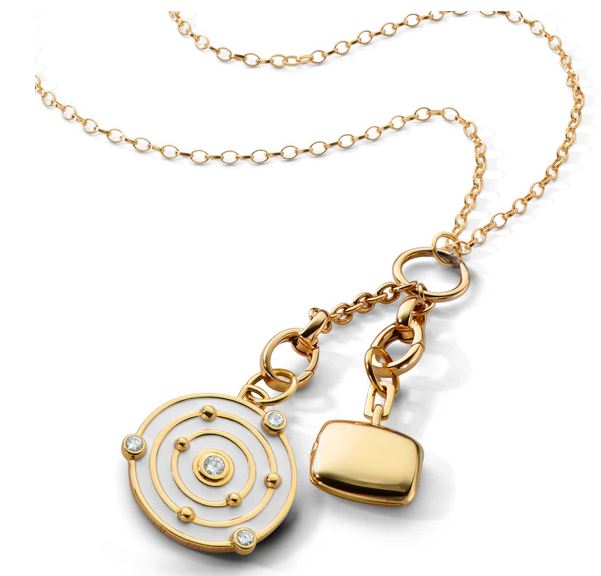 18KY "Design Your Own" Small Charm Chain Necklace, 2 Charm Stations