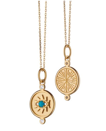 18KY Mini "Protect" Evil Eye 18K Gold Charm