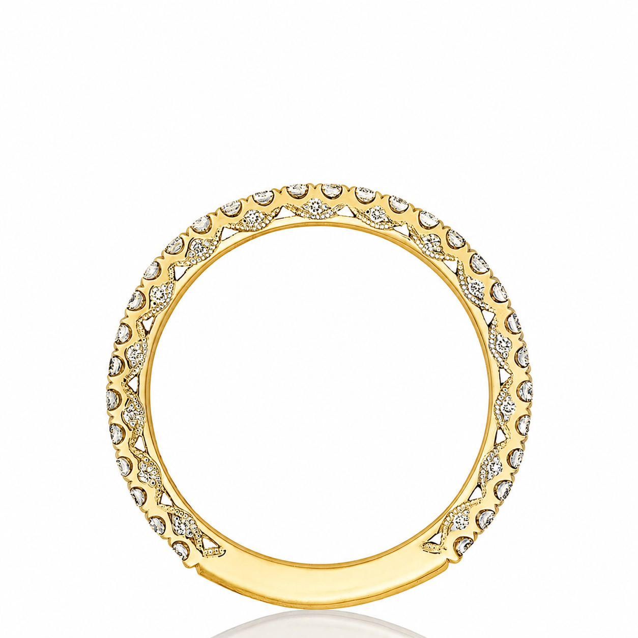 18KY Tacori Petite Crescent Wedding Band