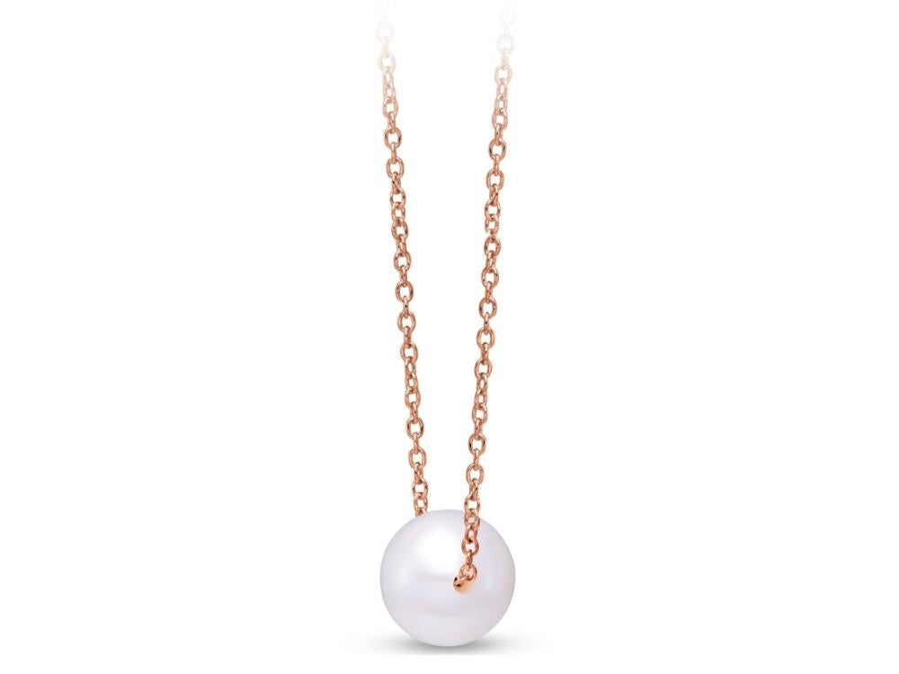 14KY 7.5-8MM Fresh Water White Pearl Necklace