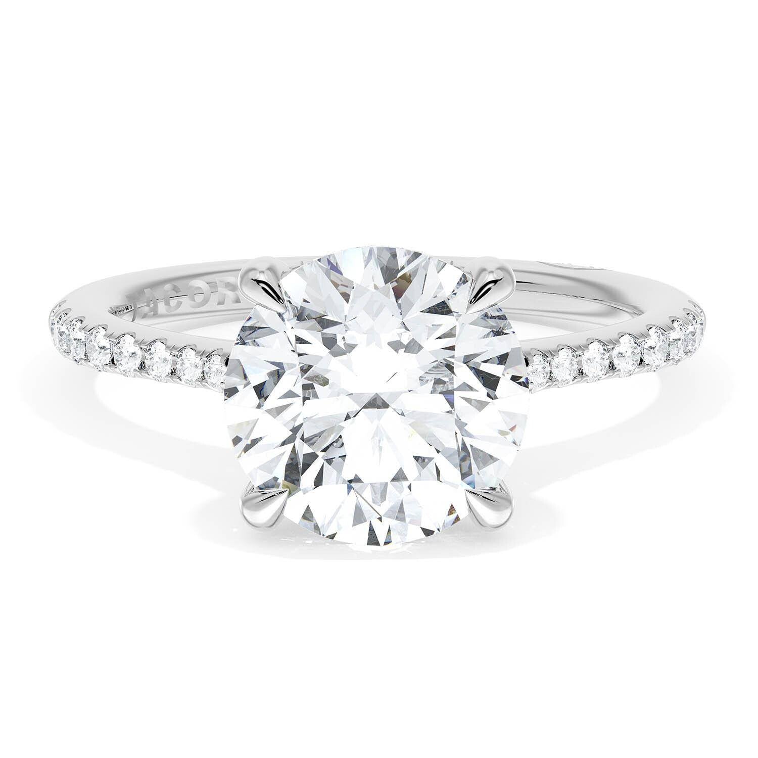 PLAT Tacori Founder's Collection Round Solitaire Engagement Ring