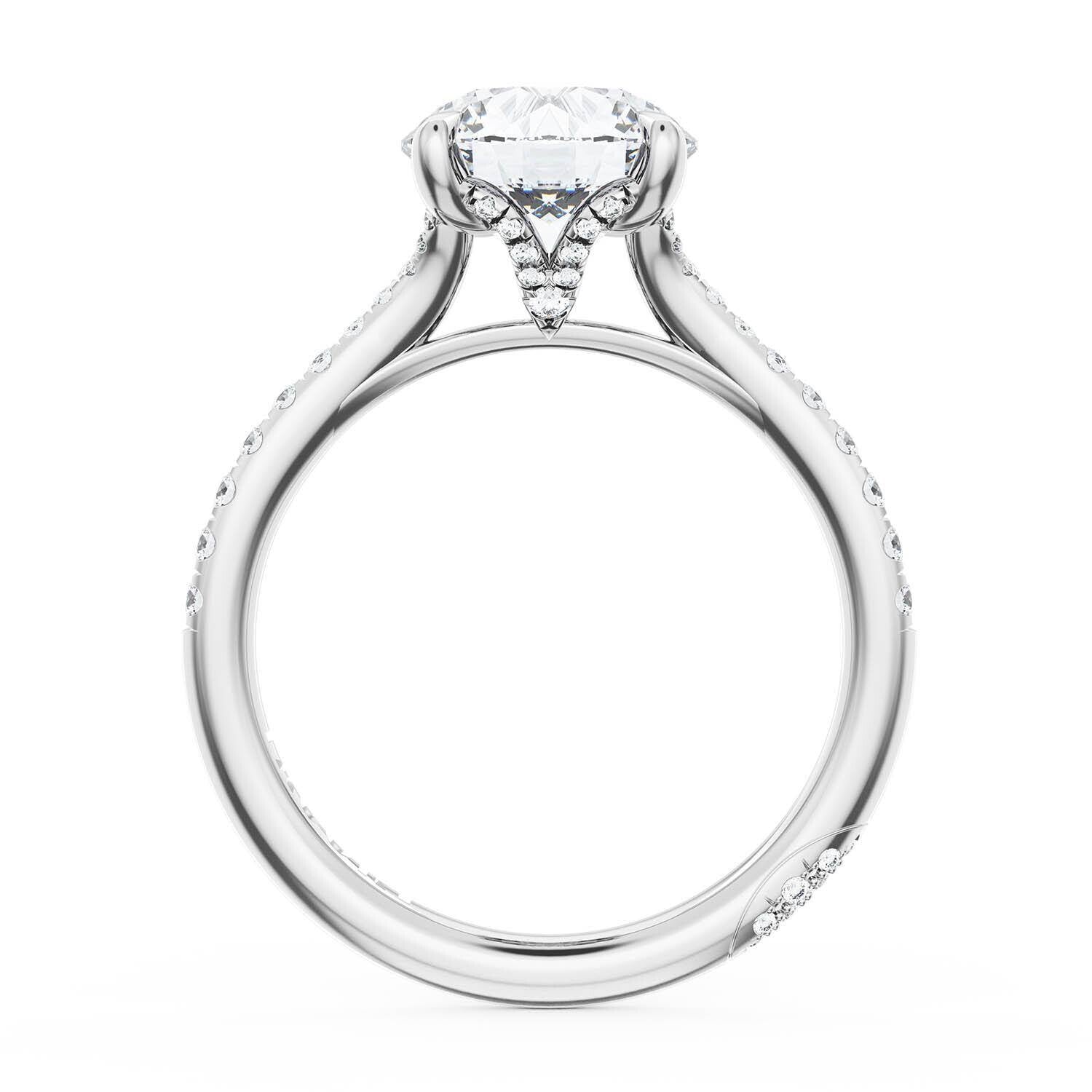PLAT Tacori Founder's Collection Round Solitaire Engagement Ring