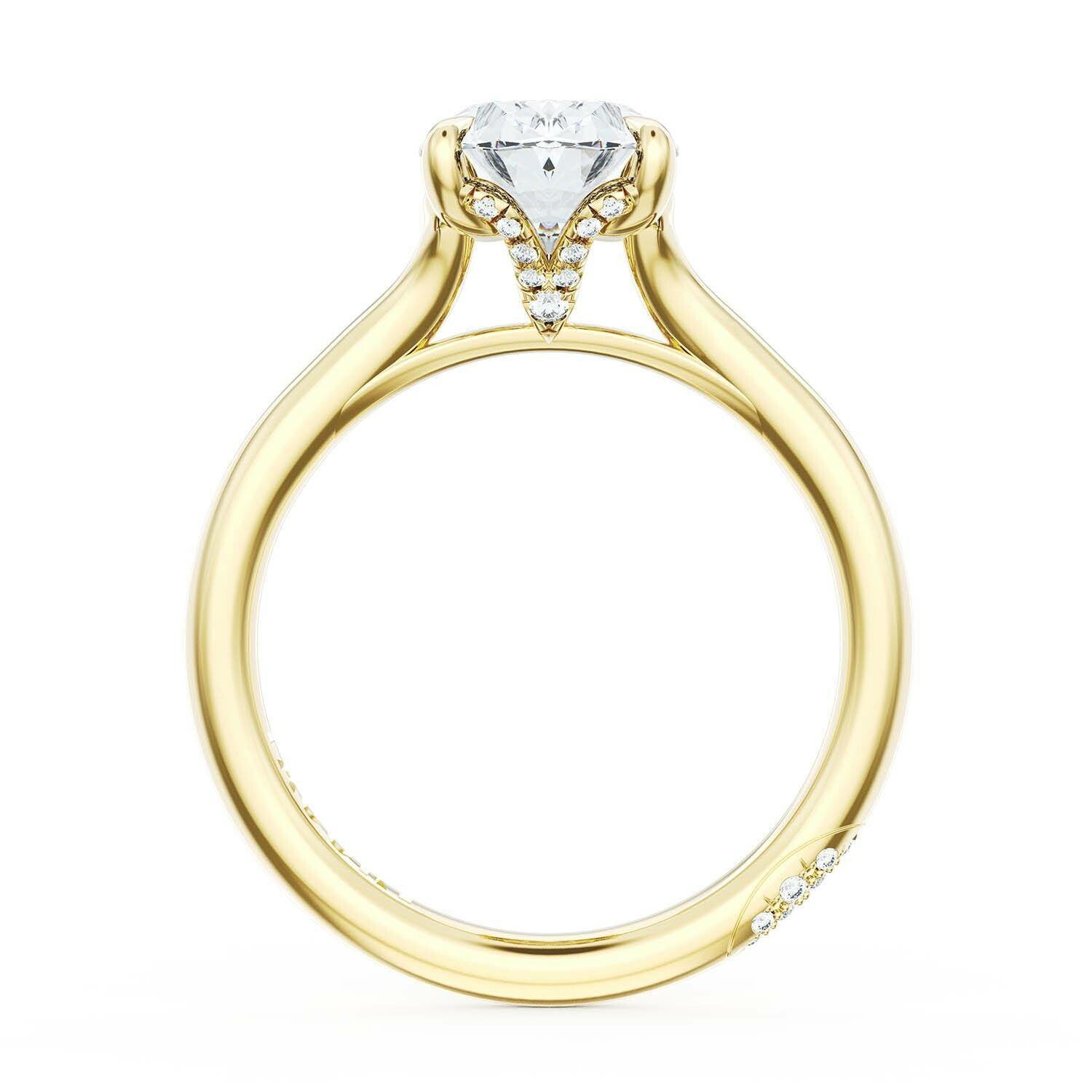 18KY Tacori Founder's Collection Oval Solitaire Engagement Ring