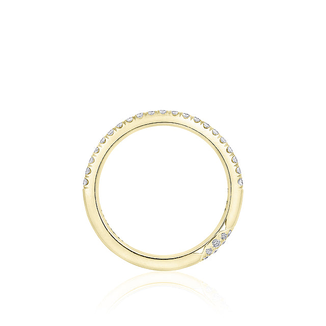 18KY Founder's Collection Single Row Pavé Wedding Band