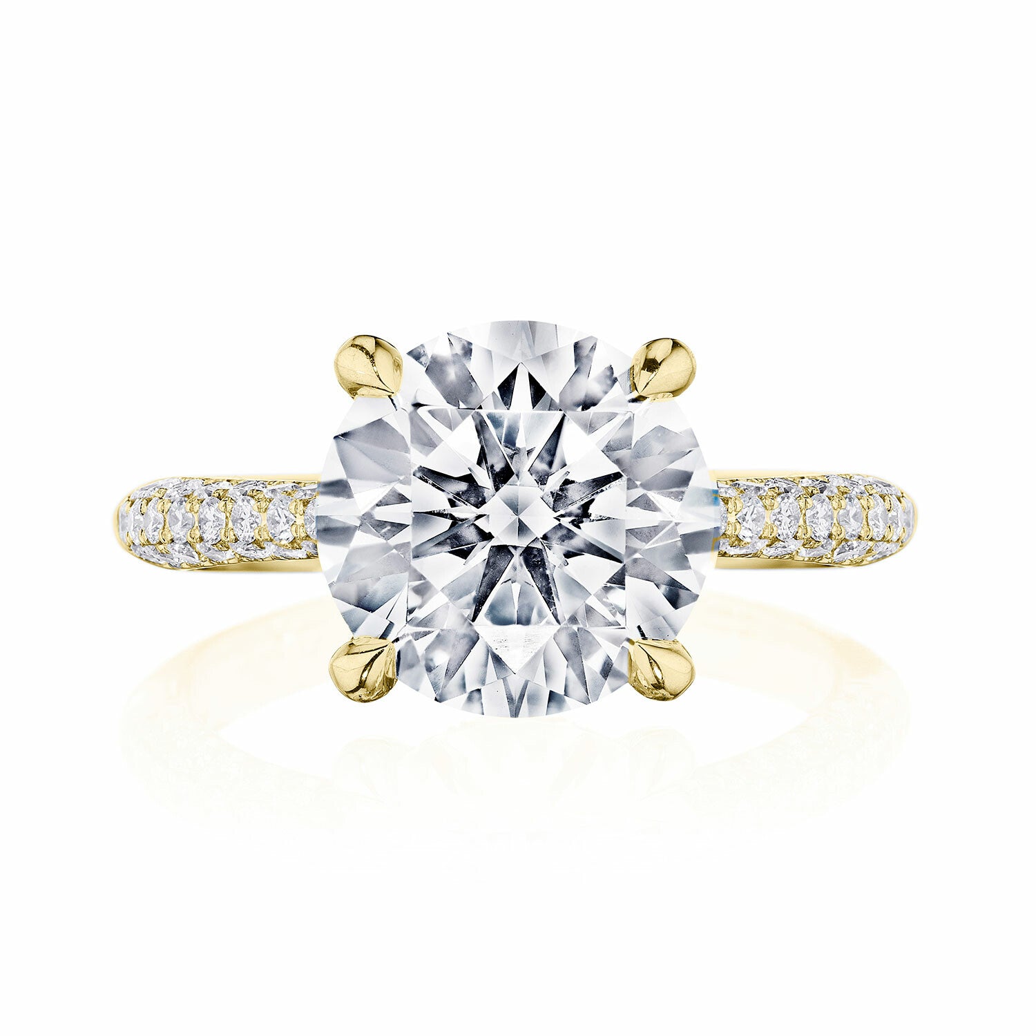 18KY Tacori Founders Collection Round Solitaire Engagement Ring