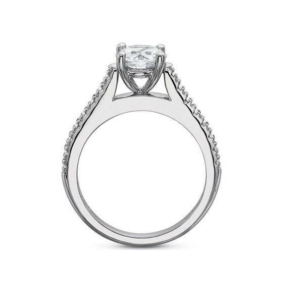 18W Flushfit Pave Diamond Semi-Mount Ring