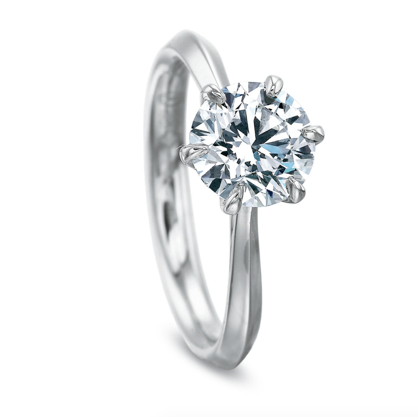 18K 6-Prong Classic Solitaire Engagement Ring