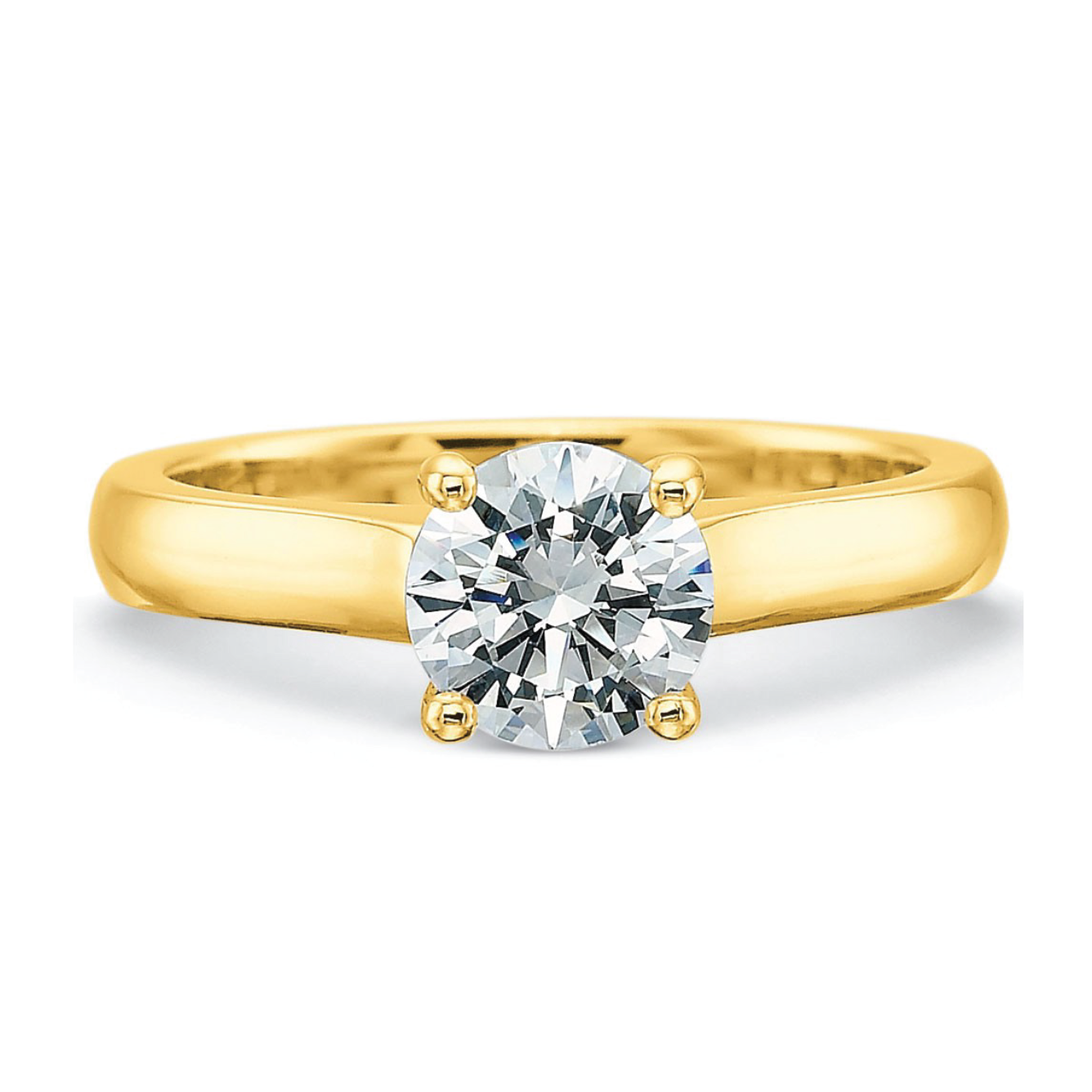 Petite Flushfit Solitaire Engagement Ring