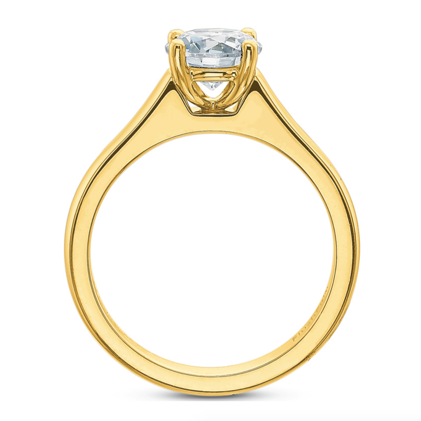 18KY Petite Flushfit Solitaire