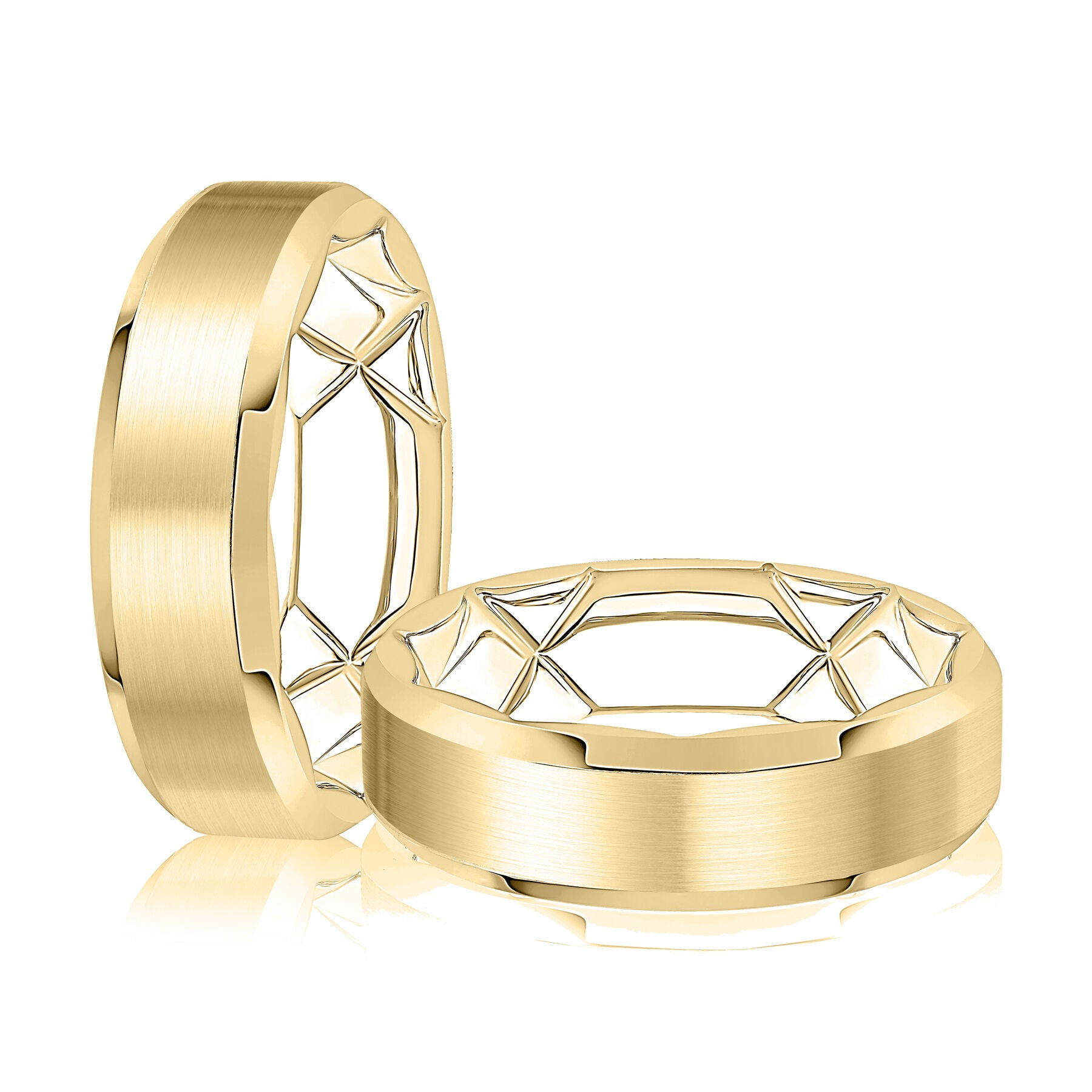 14KY A. Jaffe Satin Brushed Wedding Band