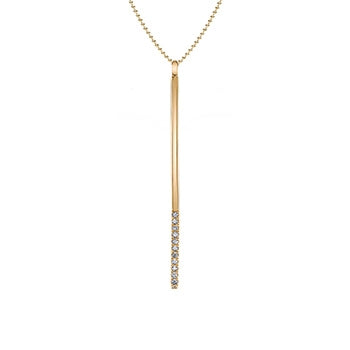 18KY DIAMOND STRAIGHT BAR NECKLACE