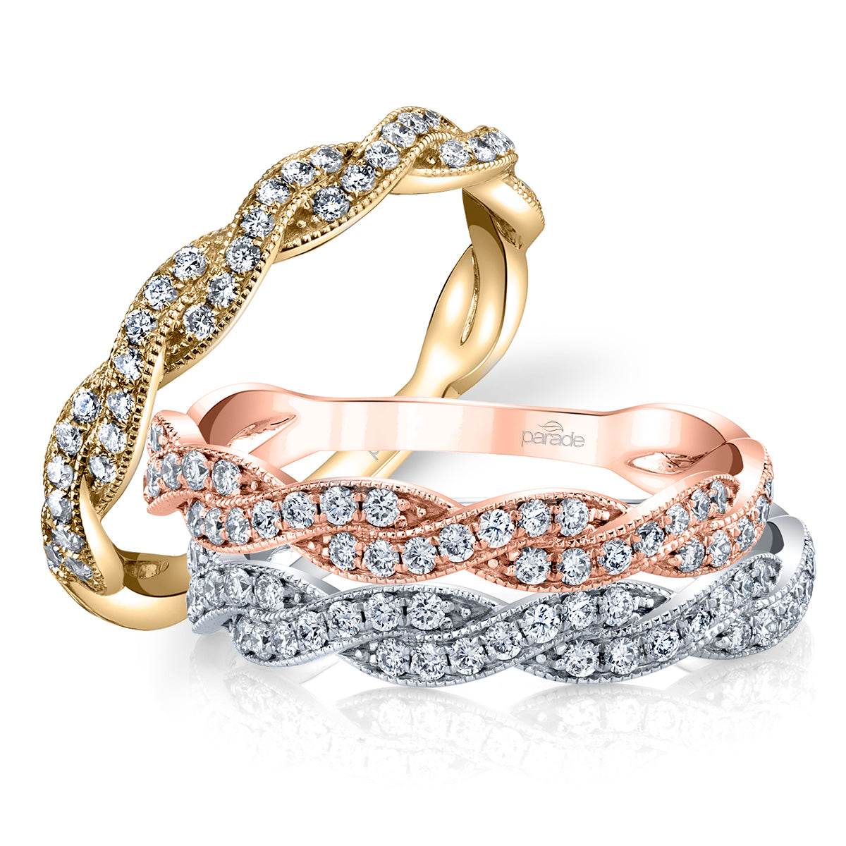 18KY "Hemera" Twist Diamond Band