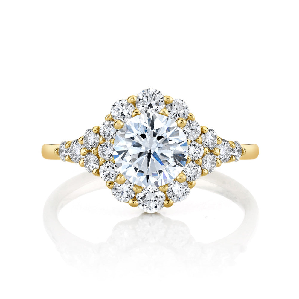 18KY "New Classic" Bridal Diamond Semi-Mount Engagement Ring