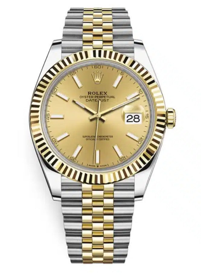 Rolex Datejust 41MM 18KYG/Steel Champagne Dial